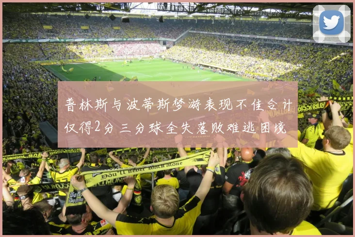 普林斯与波蒂斯梦游表现不佳合计仅得2分三分球全失落败难逃困境